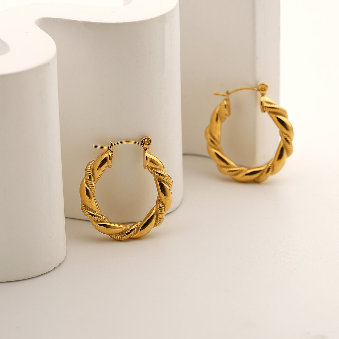 18K Gold Plated Stainless Steel Earrings