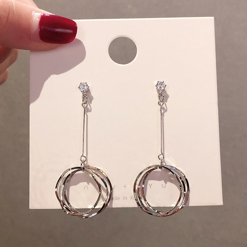 Crystal Long Chain Dangle Earrings