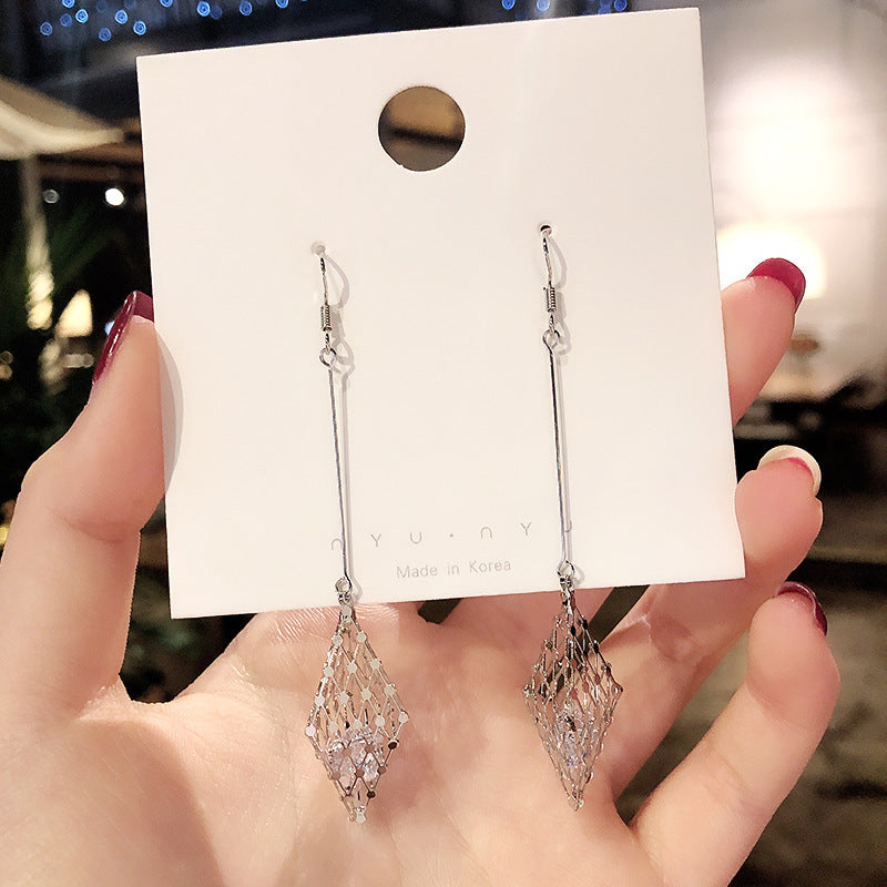 Crystal Long Chain Dangle Earrings