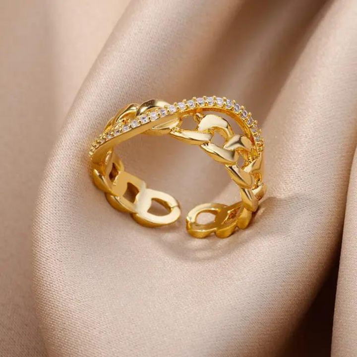 Fashion Gold Color Stainless Steel Rings For Women