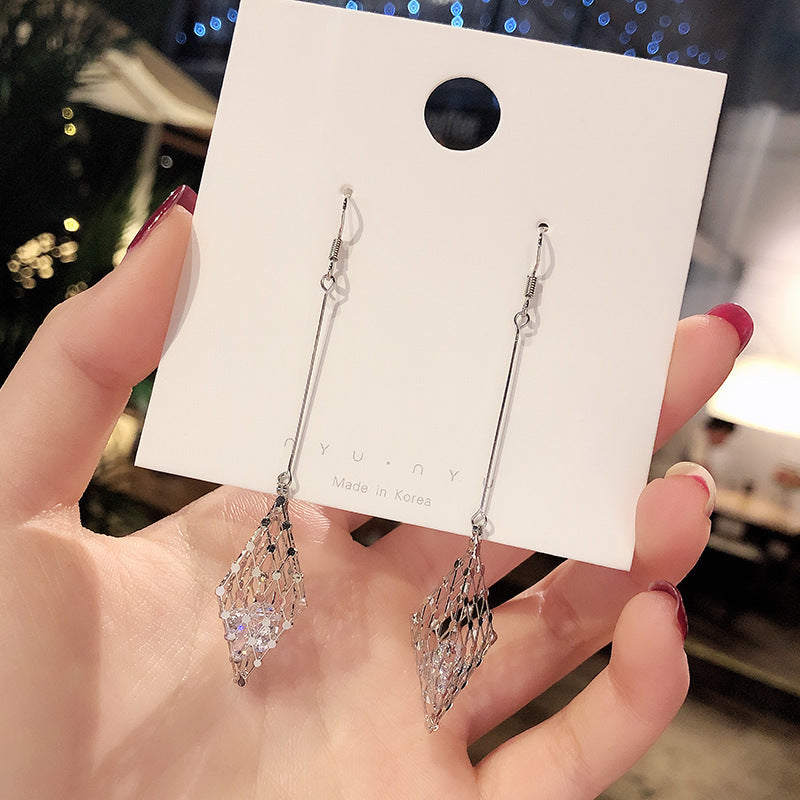 Crystal Long Chain Dangle Earrings