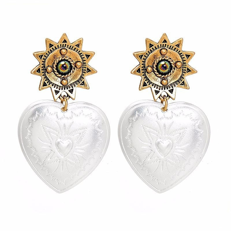 Vintage heart earrings