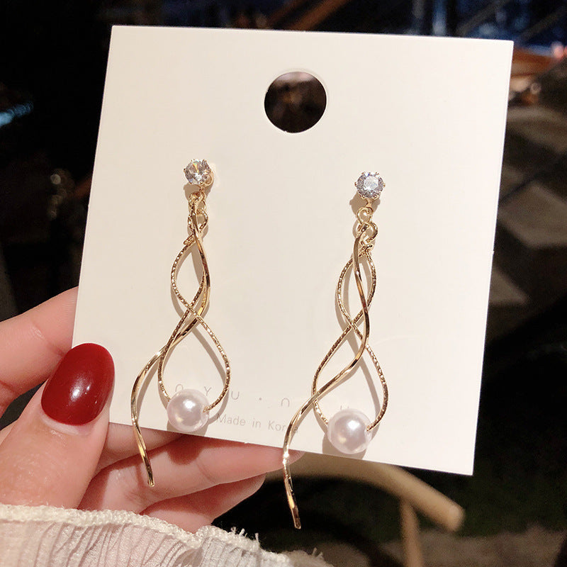 Crystal Long Chain Dangle Earrings