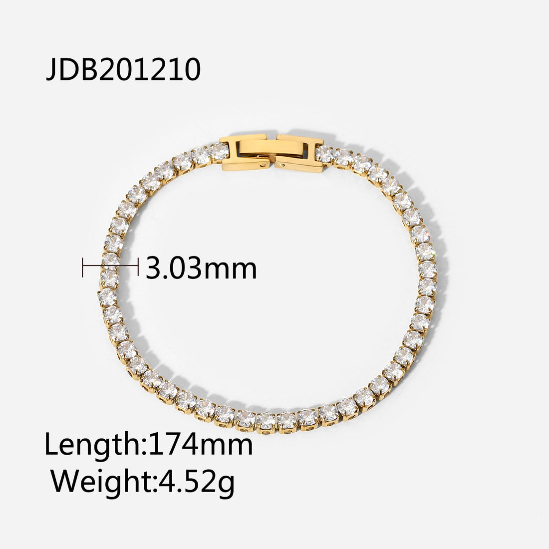 Women's New Titanium Steel Bracelet Zircon All-match