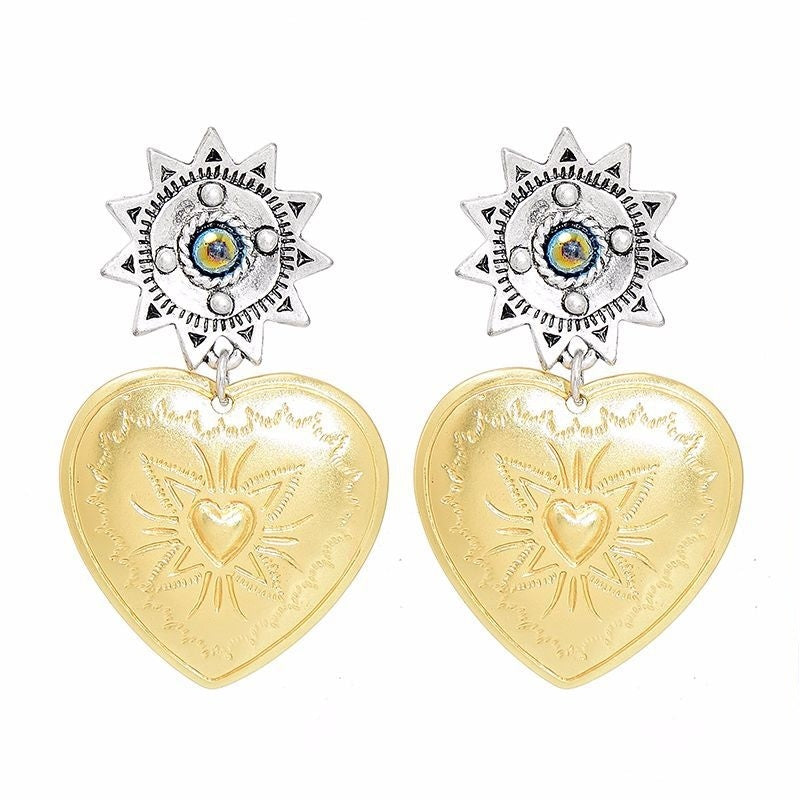 Vintage heart earrings