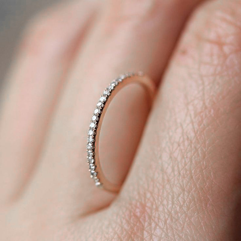 Micro pave zirconia rings for women