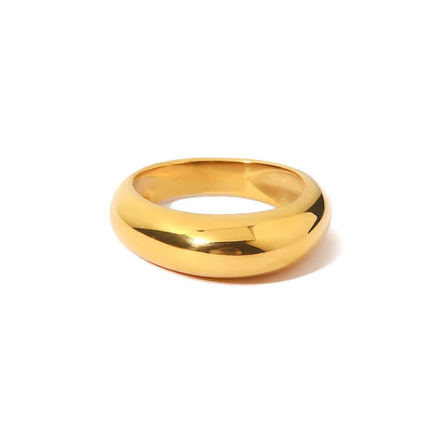 Uworld 18K Gold PVD Plated 316L Stainless Steel Rings Finger