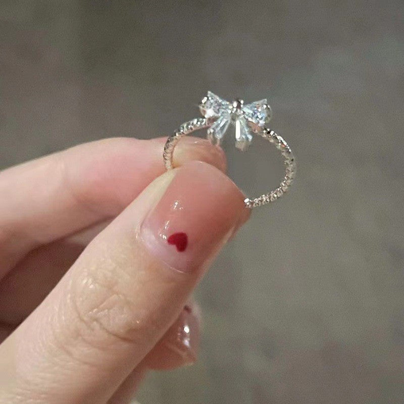 Adjustable Kpop Crystal Y2K Crown Ring for Women