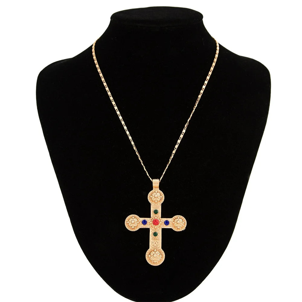 Zircon Cross & Pearl Flower Choker - 2024 Y2K Fashion Necklace for Women