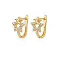 Water Drop Zircon Stars Stud Earrings For Women