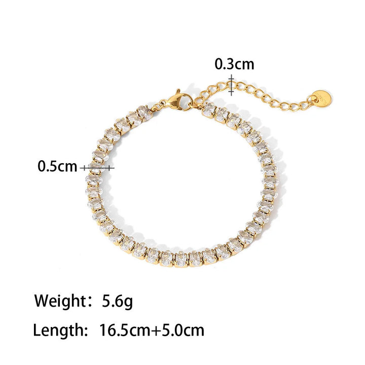 Trendy Dainty Tennis Bracelet – AAA+ Cubic Zirconia