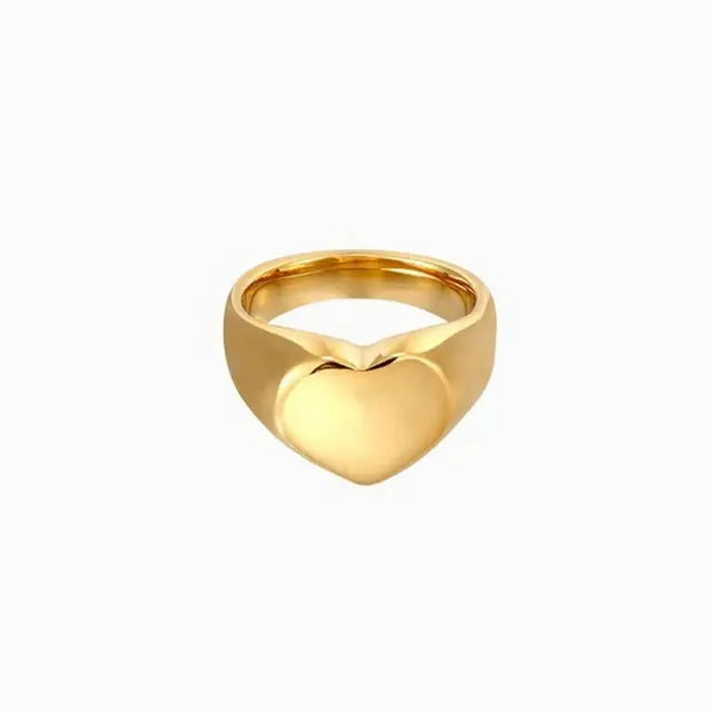 Uworld 18K Gold PVD Plated 316L Stainless Steel Rings Finger