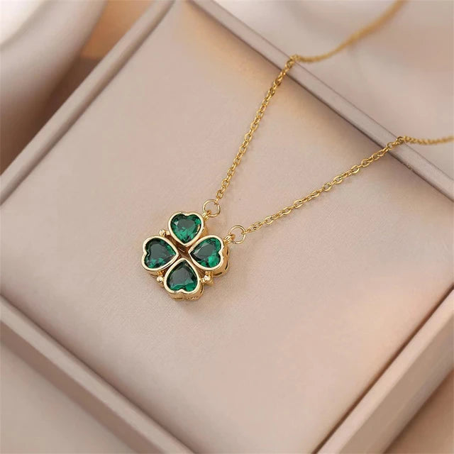 Fashion Retro Lucky Four Leaf Clover Women