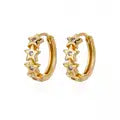 Water Drop Zircon Stars Stud Earrings For Women