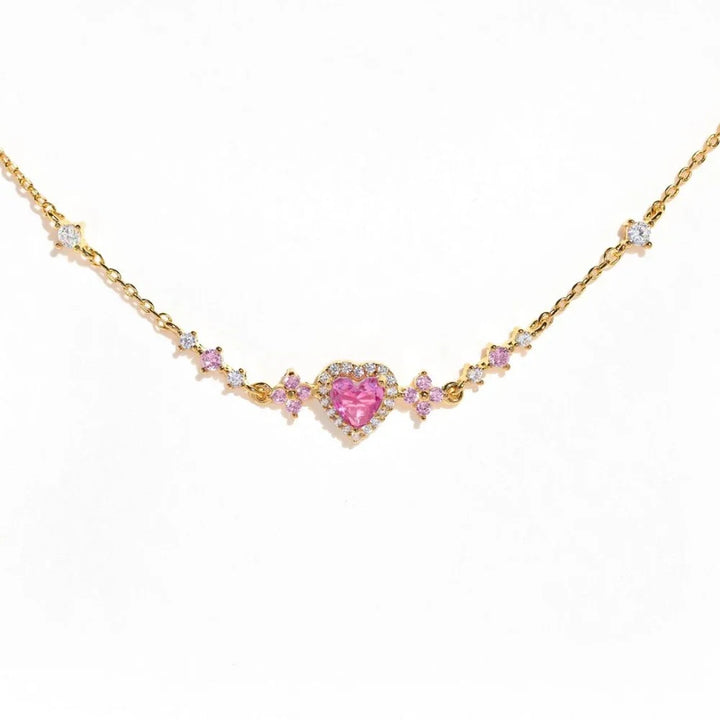 Y2K Pink Zircon Bowknot Love Heart Bracelet - Exquisite Jewelry for Women & Girls