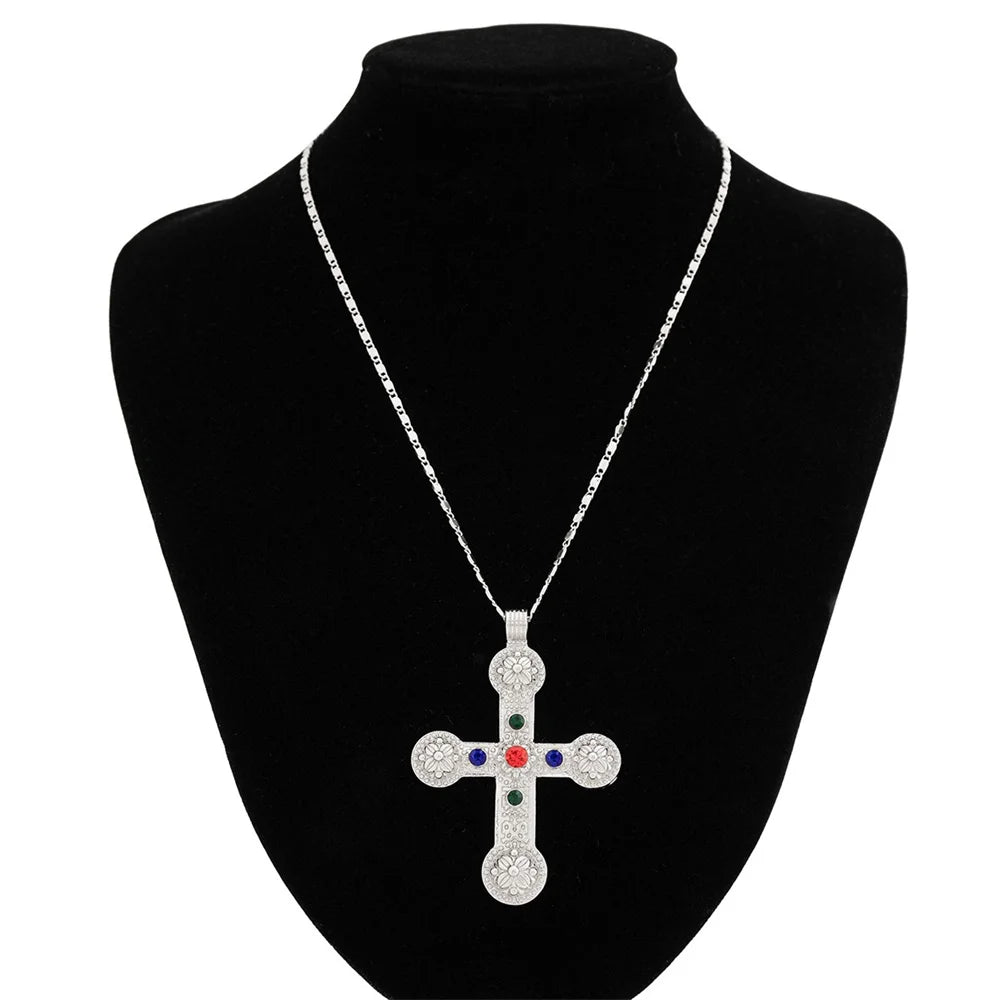 Zircon Cross & Pearl Flower Choker - 2024 Y2K Fashion Necklace for Women