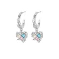 Water Drop Zircon Stars Stud Earrings For Women