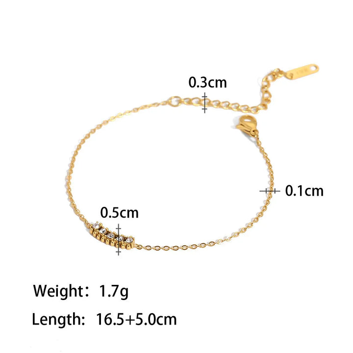 Trendy Dainty Tennis Bracelet – AAA+ Cubic Zirconia