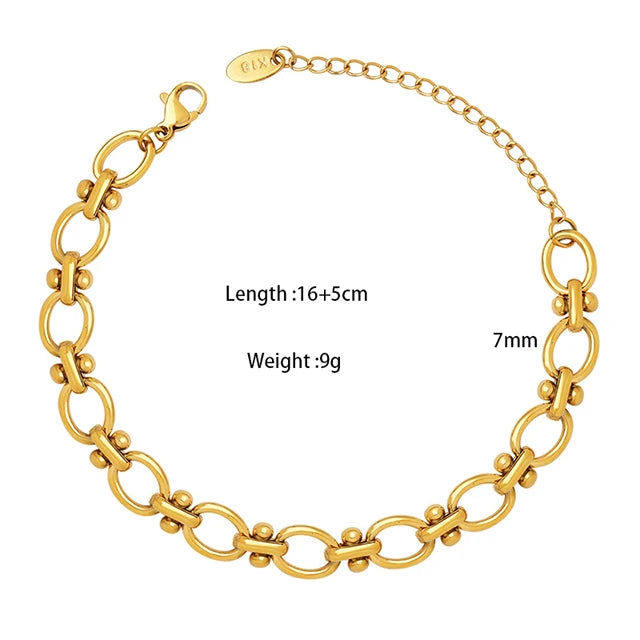 Ins Style Stainless Steel Bracelet Jewelry Inlaid Cubic Zircon Bracelet Bangles for Women Waterproof Trendy Christmas Gift