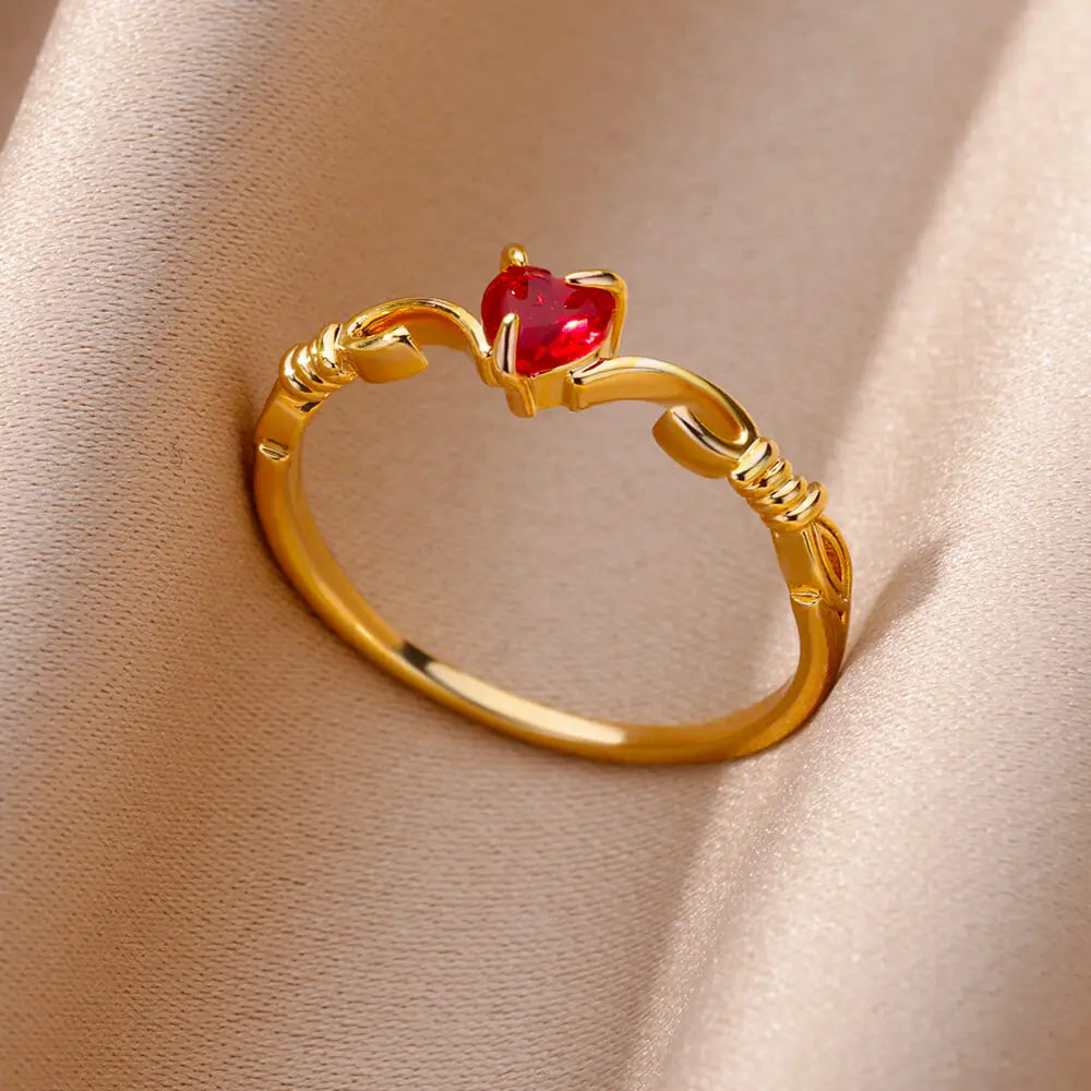 Luxury Gold Color Stainless Steel Zircon Ring – Adjustable Wholesale Jewelry for Women