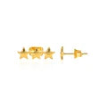 Water Drop Zircon Stars Stud Earrings For Women