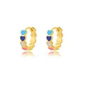 Water Drop Zircon Stars Stud Earrings For Women