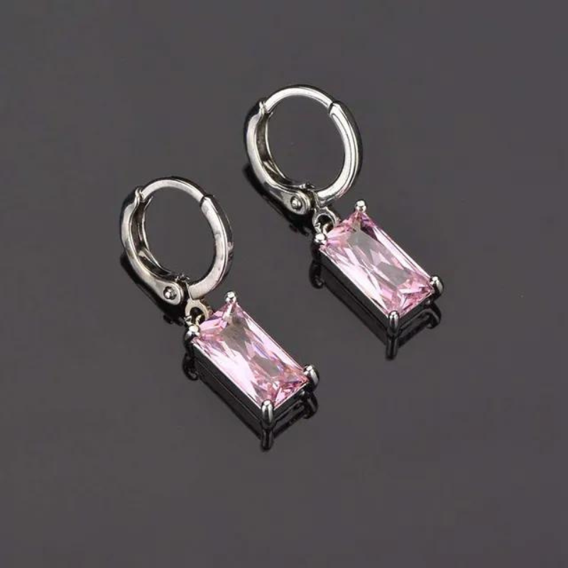 Korean Fashion Zircon Crystal Cross Women Drop Earrings