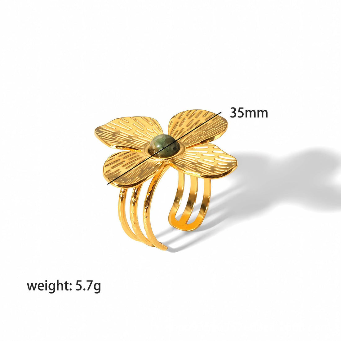 Gold Butterfly Flower Stud Earrings