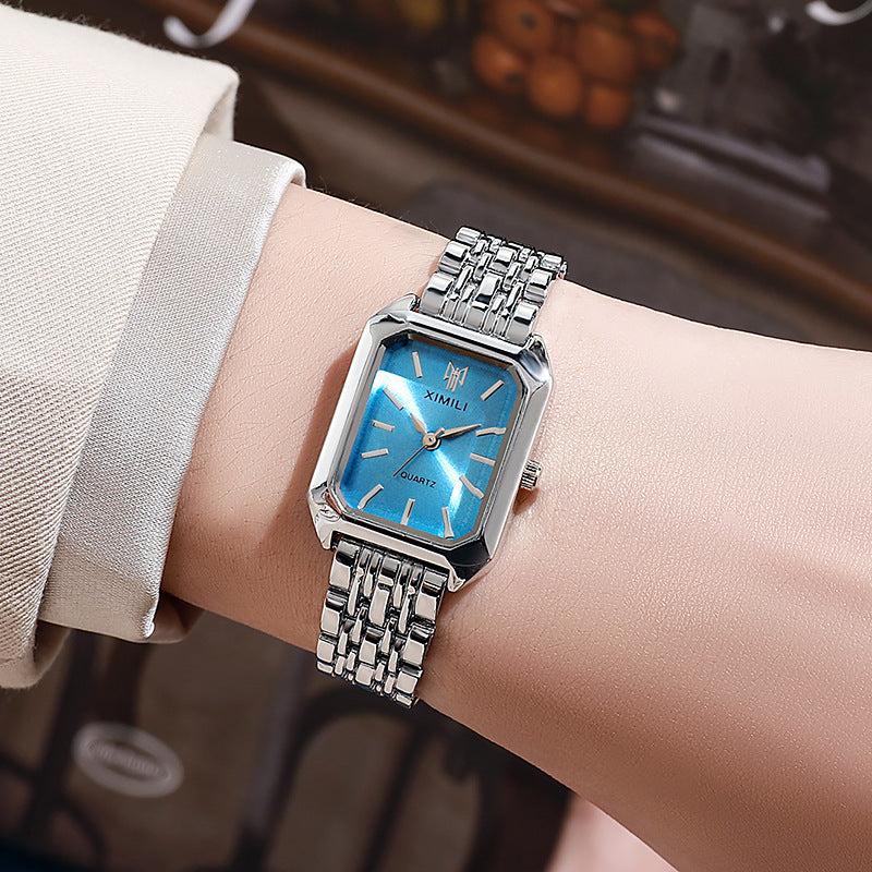 Fashionable Simple Square Steel Watch