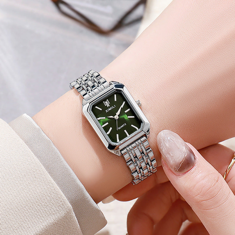 Fashionable Simple Square Steel Watch