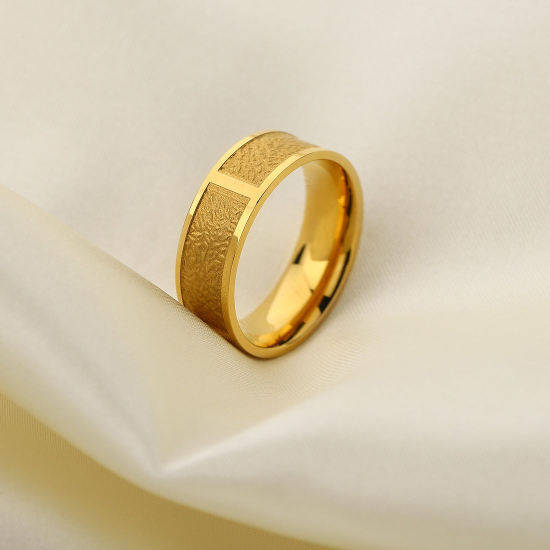 Gold Plated Stainless Steel Chunky Ring