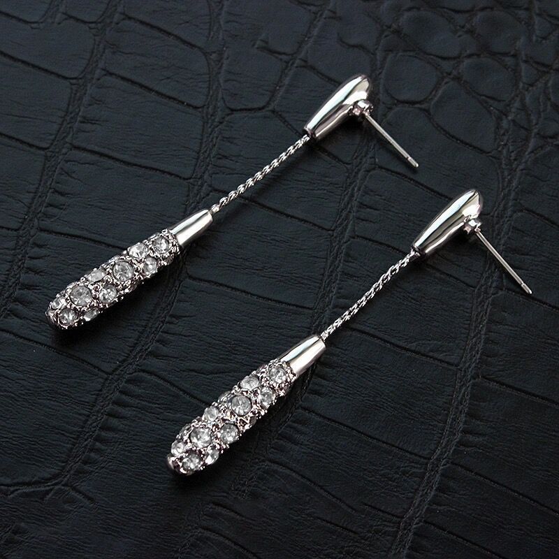 Korean Long Tassel Pearl Dangle Earrings